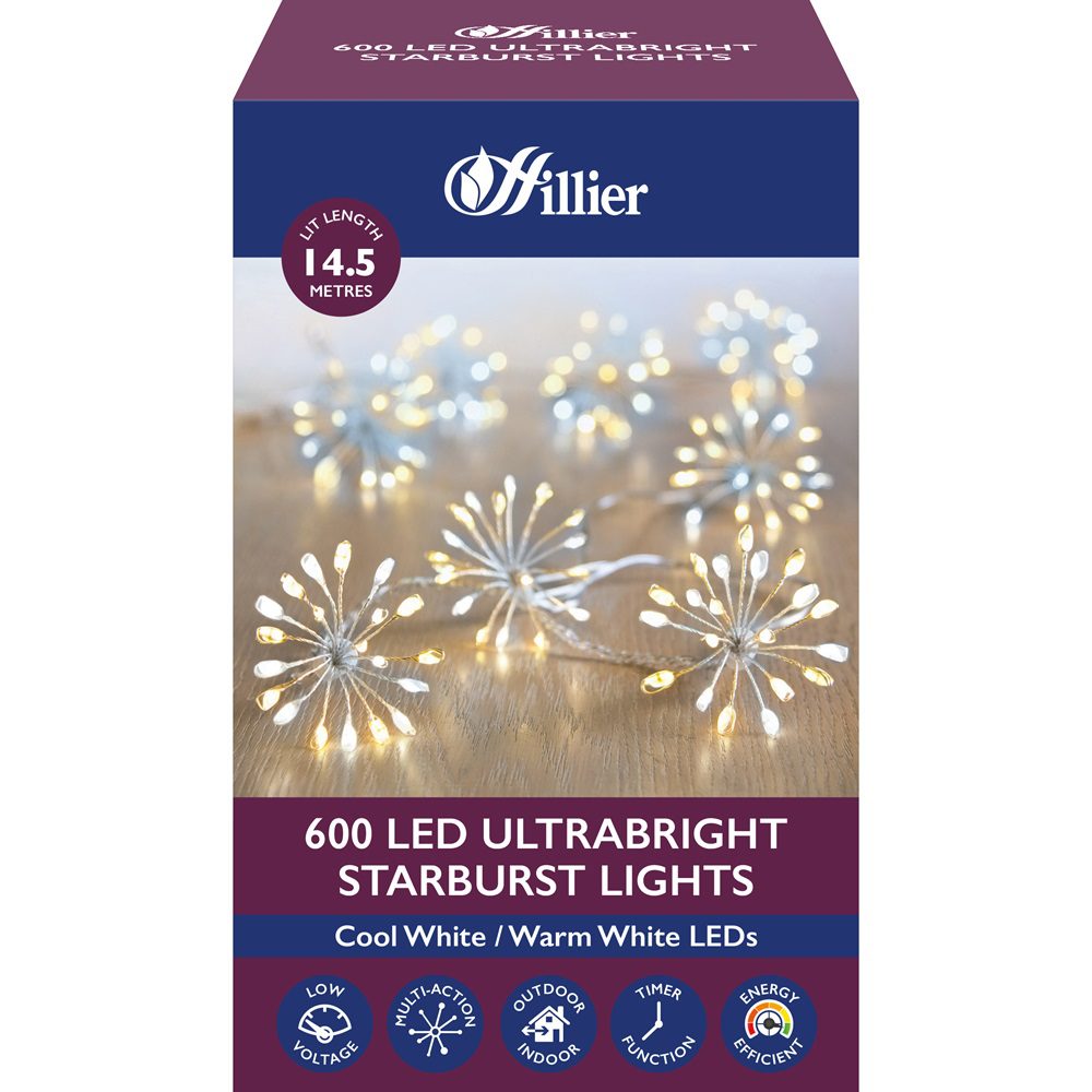 Starburst 600 LED Mixed White Christmas String Lights 9.6m 5052998057882